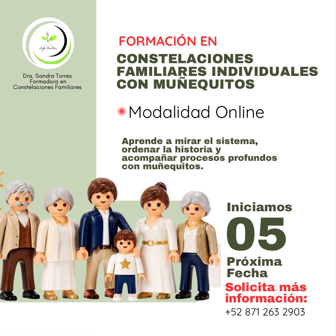 Formación de Constelaciones Familiares Individuales con Muñequitos Online | 3 pagos bimestrales $5,360 MXN